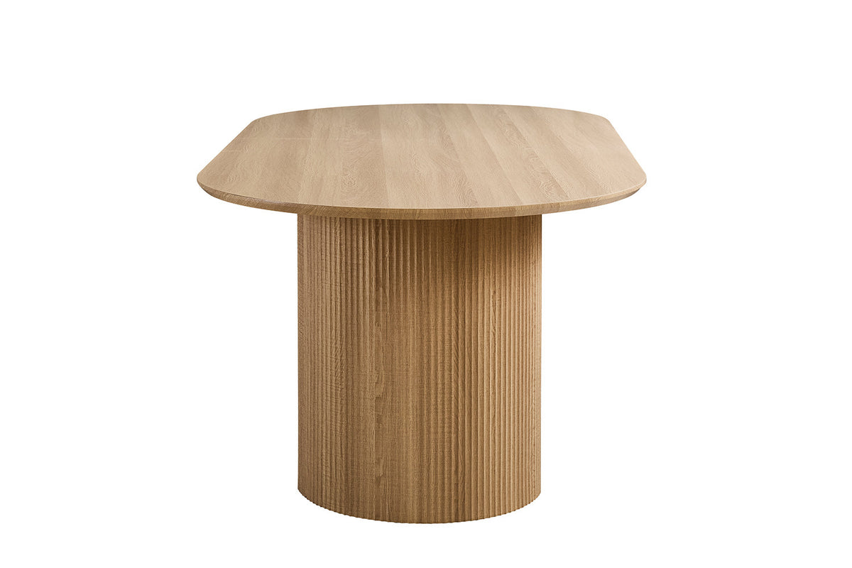 Tafel Lagos 200 cm Ovaal Decor Eik Naturel – breedte 200 cm, diepte 100 cm en hoogte 76 cm – aanzicht 5