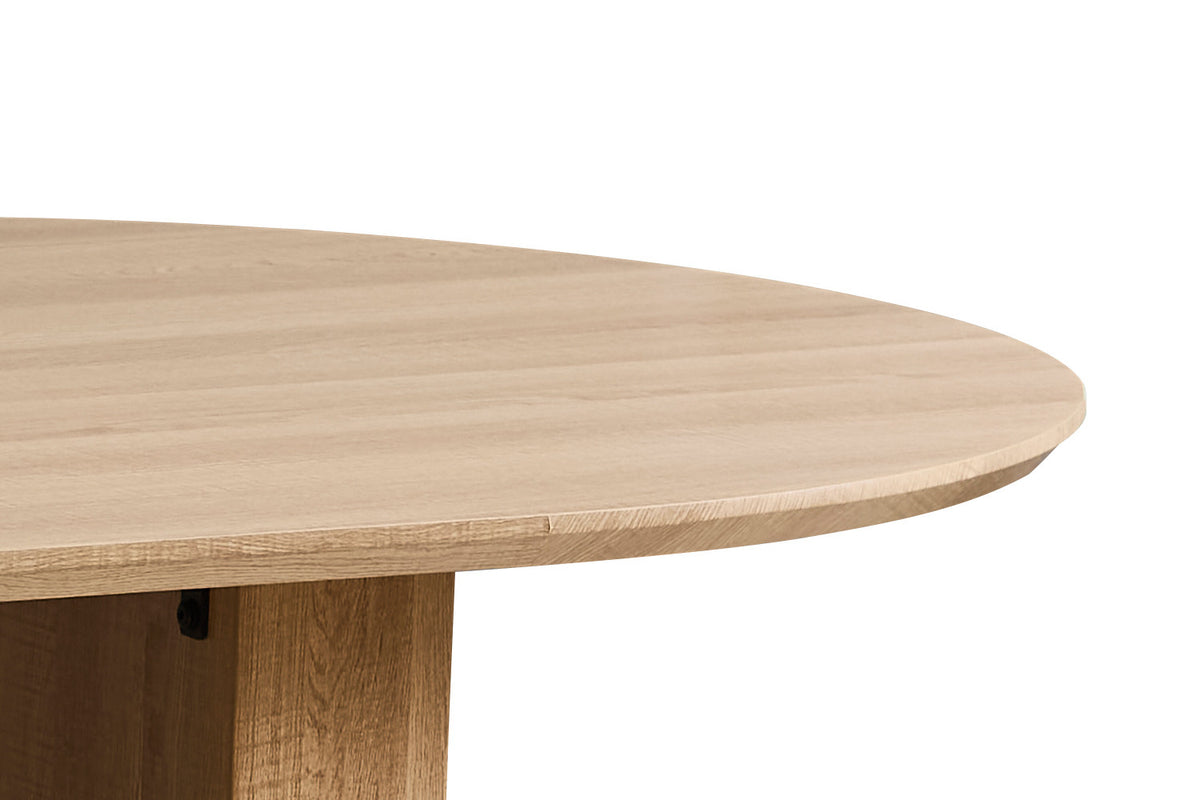 Tafel Lagos 200 cm Ovaal Decor Eik Naturel – breedte 200 cm, diepte 100 cm en hoogte 76 cm – aanzicht 6