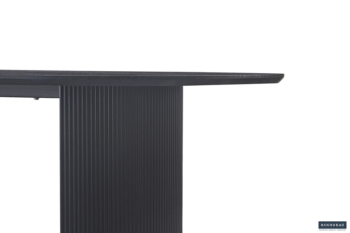 Tafel Lagos 200 cm Ovaal Decor Donkerbruin – breedte 200 cm, diepte 100 cm en hoogte 76 cm – aanzicht 6