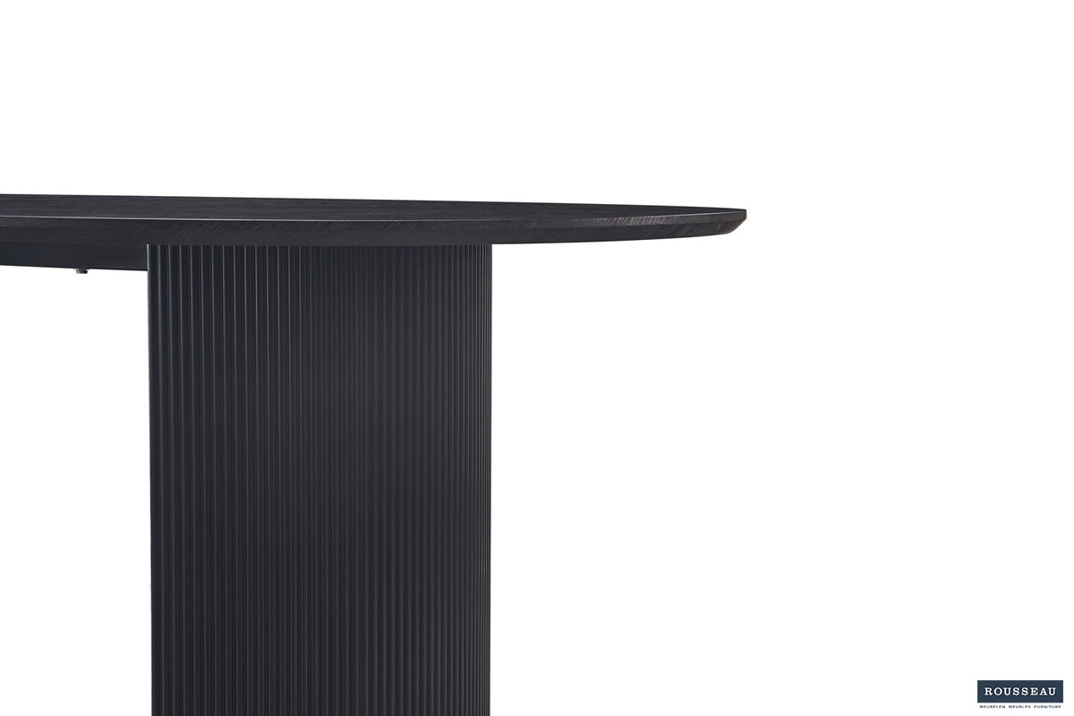 Tafel Lagos 220 cm Ovaal Decor Donkerbruin – breedte 220 cm, diepte 110 cm en hoogte 76 cm – aanzicht 6