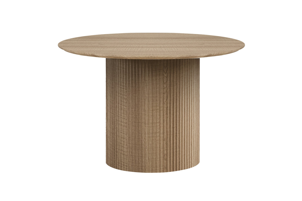 Tafel Lagos 120 cm Rond Decor Eik Naturel – breedte 120 cm, diepte 120 cm en hoogte 76 cm – aanzicht 3