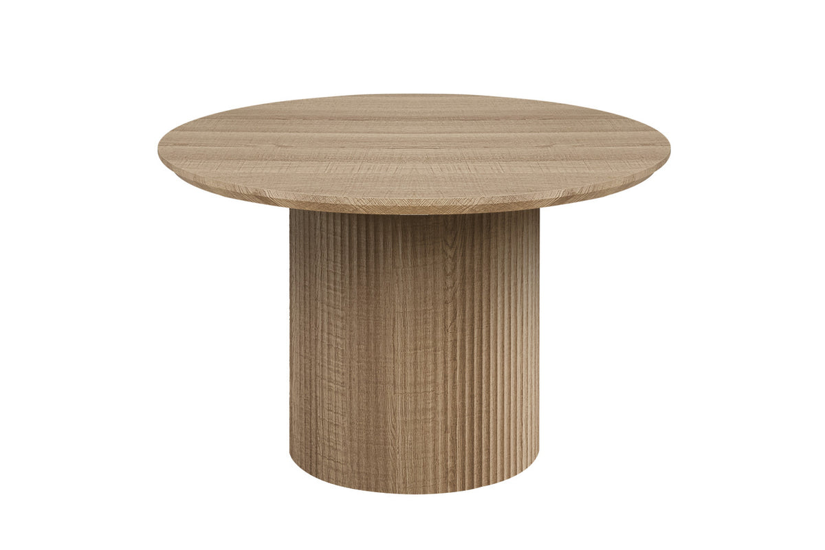 Tafel Lagos 120 cm Rond Decor Eik Naturel – breedte 120 cm, diepte 120 cm en hoogte 76 cm – aanzicht 4