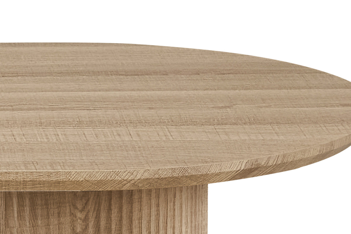 Tafel Lagos 120 cm Rond Decor Eik Naturel – breedte 120 cm, diepte 120 cm en hoogte 76 cm – aanzicht 6