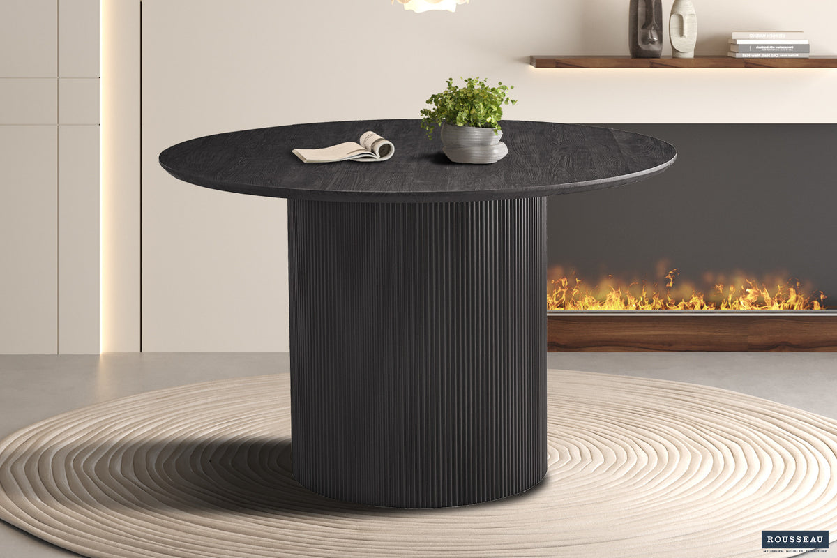 Tafel 'Lagos' 120 cm Rond Decor Donkerbruin - afbeelding 2