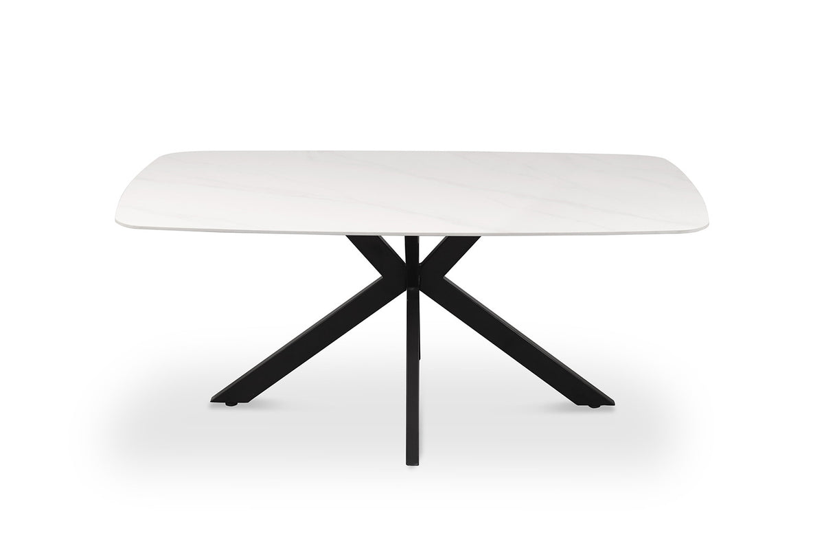 Tafel Apollo 180 cm Deens Ovaal Steen Wit – breedte 180 cm, diepte 90 cm en hoogte 76 cm – aanzicht 4