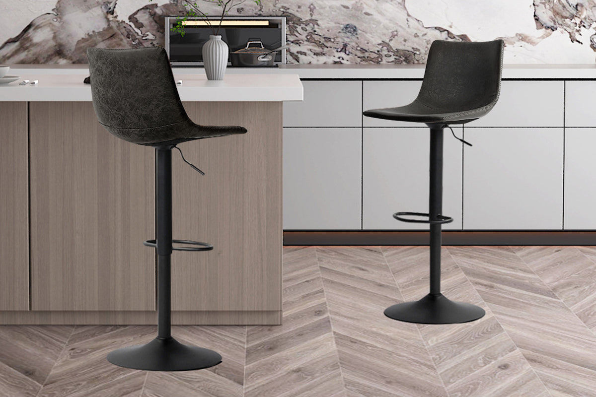 Zwarte barstoel Trevi voor bartafel of keukeneiland
