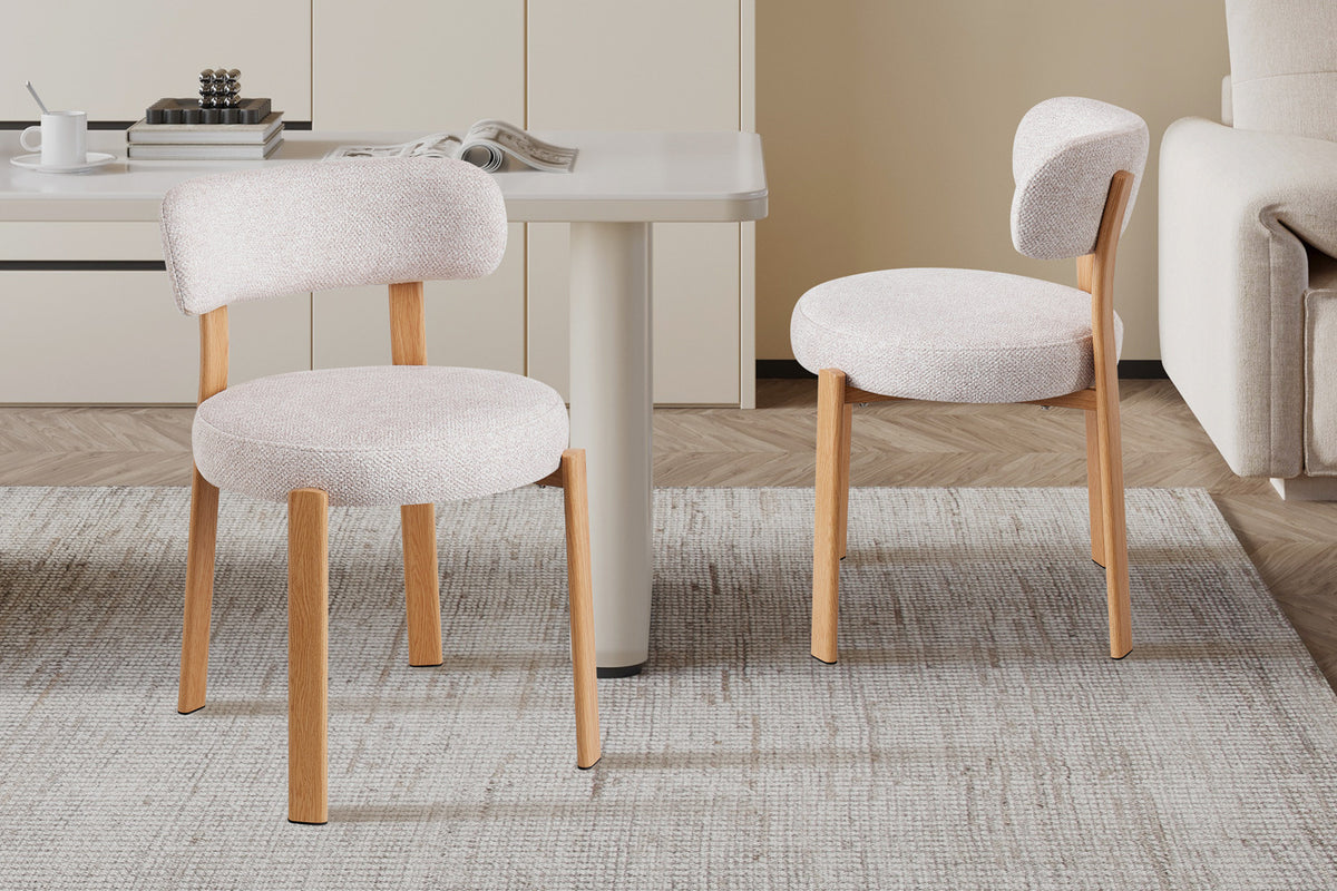NEW - Stoel 'Julia' Naturel - Stof Fabb Leo 23 - afbeelding 2