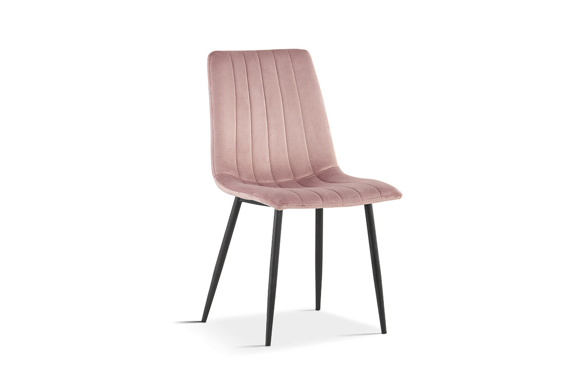Stoel Willis Fluweel Roze – aanzicht 4