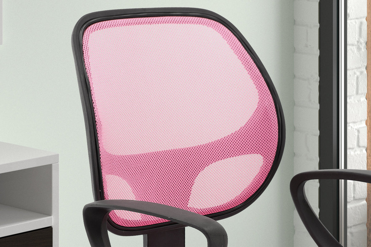 Bureaustoel Hippa Mesh Roze – aanzicht 4