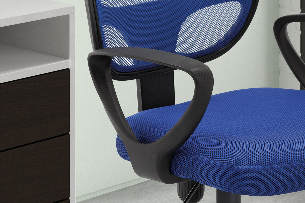 Bureaustoel Hippa Mesh Blauw – aanzicht 2