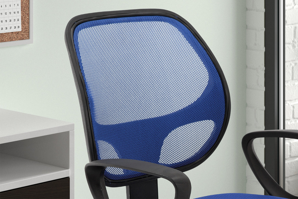 Bureaustoel Hippa Mesh Blauw – aanzicht 4