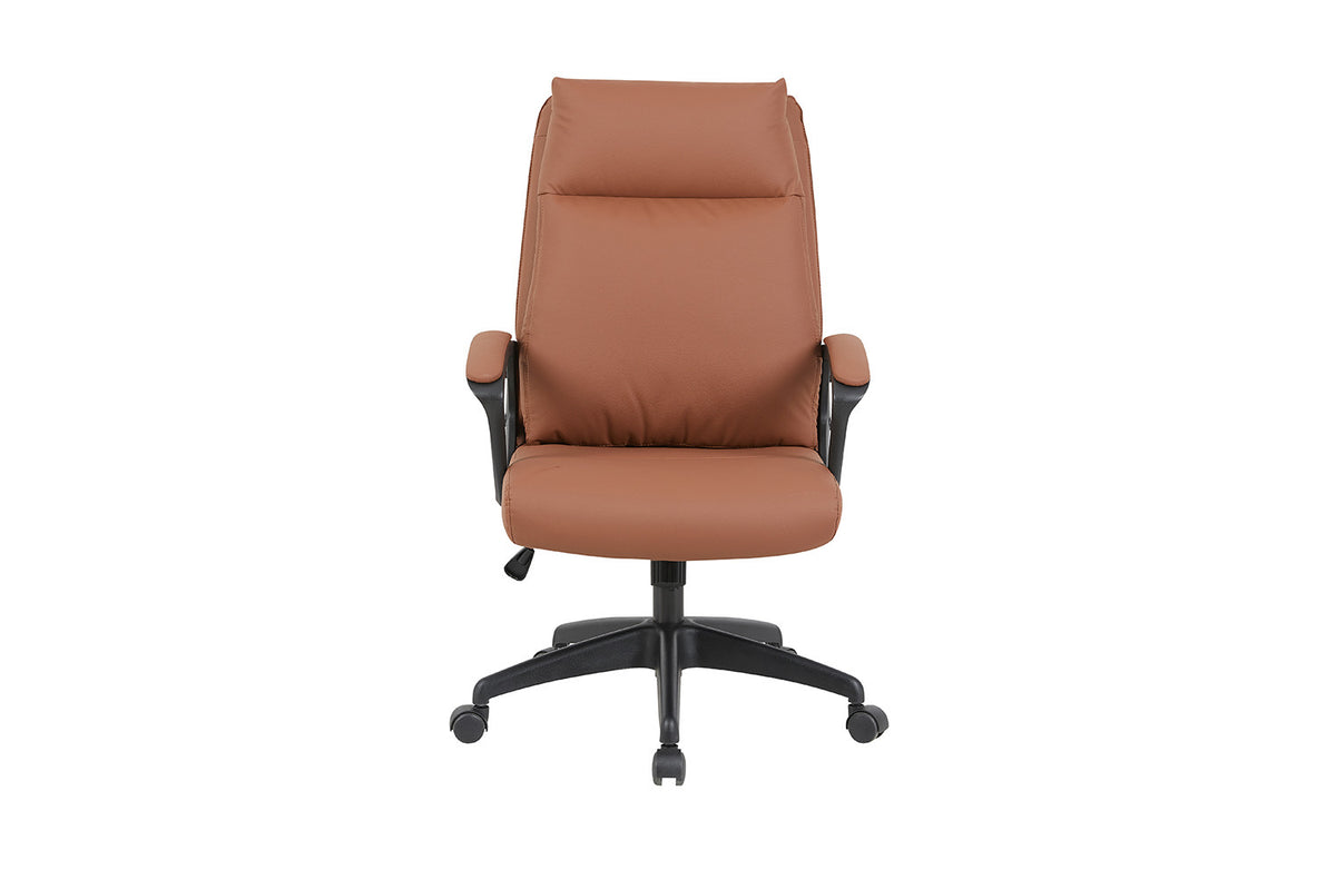 Bureaustoel Samuel PU nylon Cognac – aanzicht 3