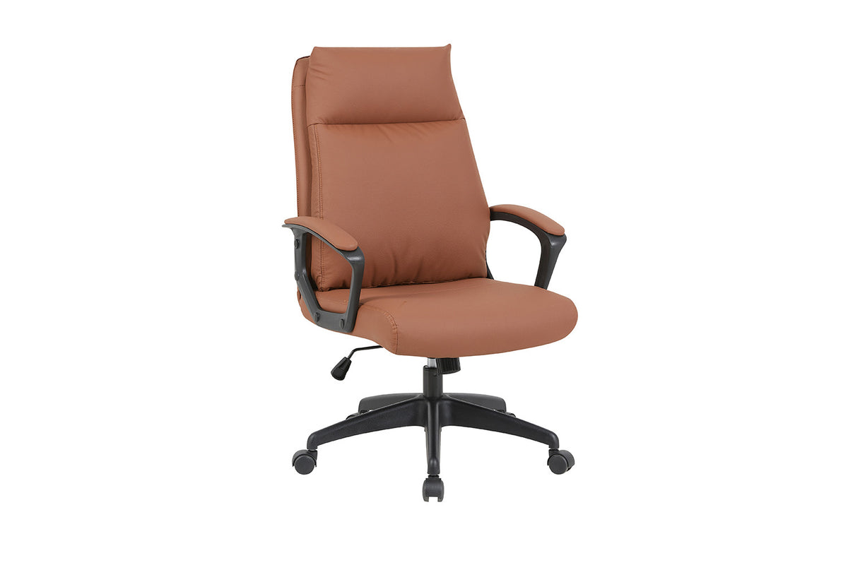 Bureaustoel Samuel PU nylon Cognac – aanzicht 4
