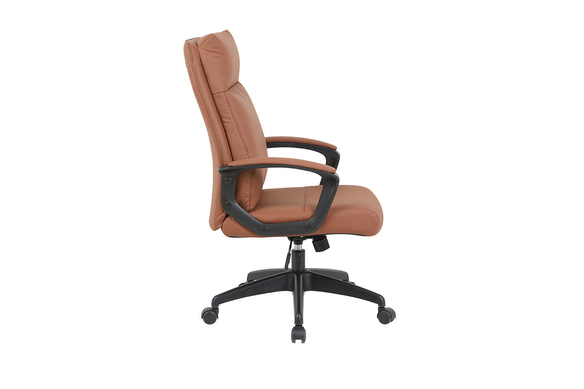 Bureaustoel Samuel PU nylon Cognac – aanzicht 5