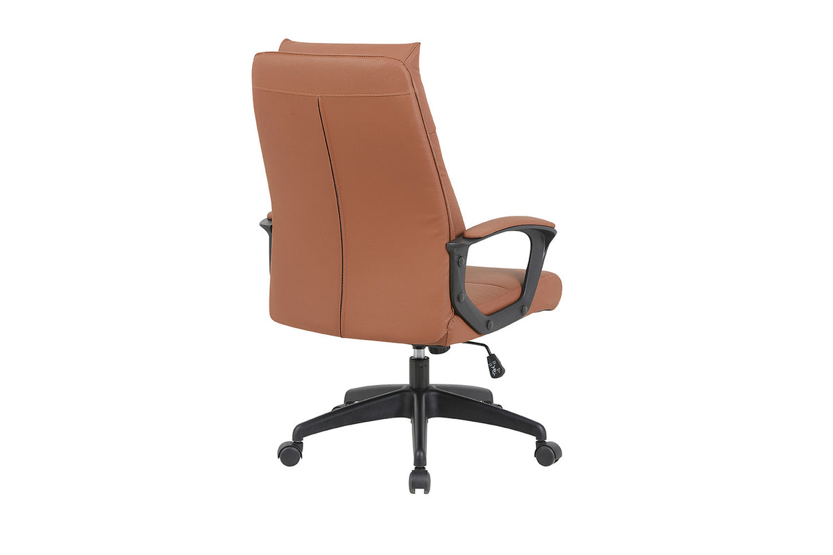 Bureaustoel Samuel PU nylon Cognac – aanzicht 6