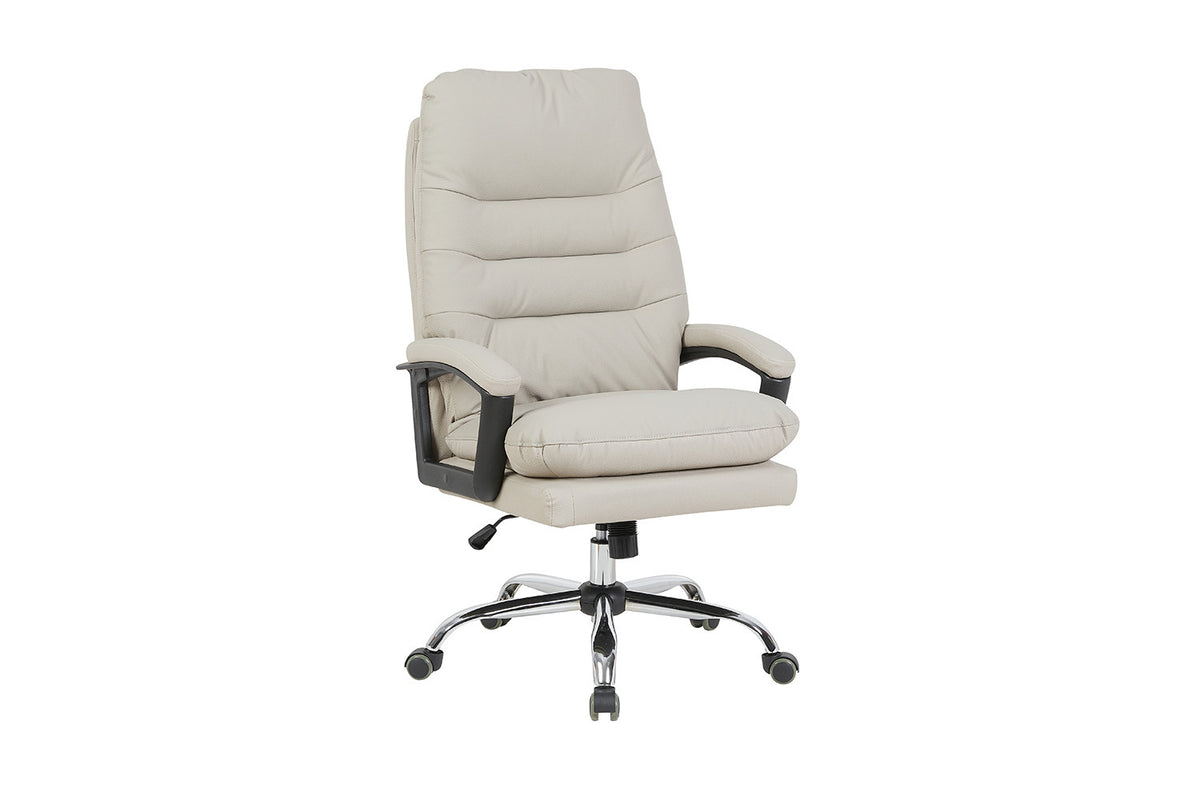 Bureaustoel Daniel Beige PU – aanzicht 4