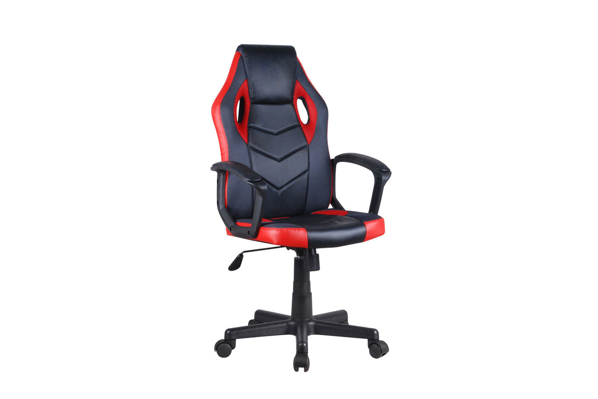 Gamingstoel Tiger PU Zwart/Rood/Grijs – aanzicht 4