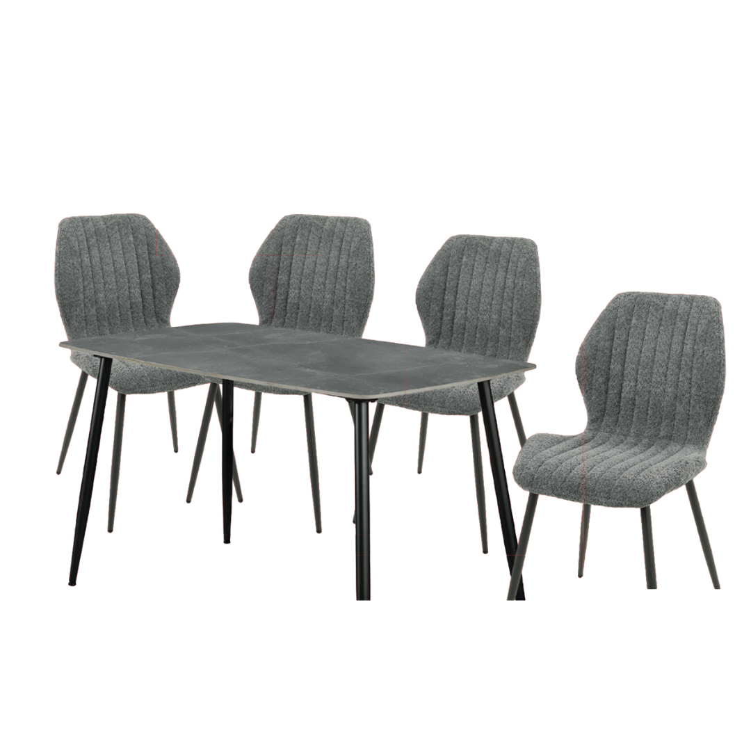 Tafelset keramiek met 4 stoelen