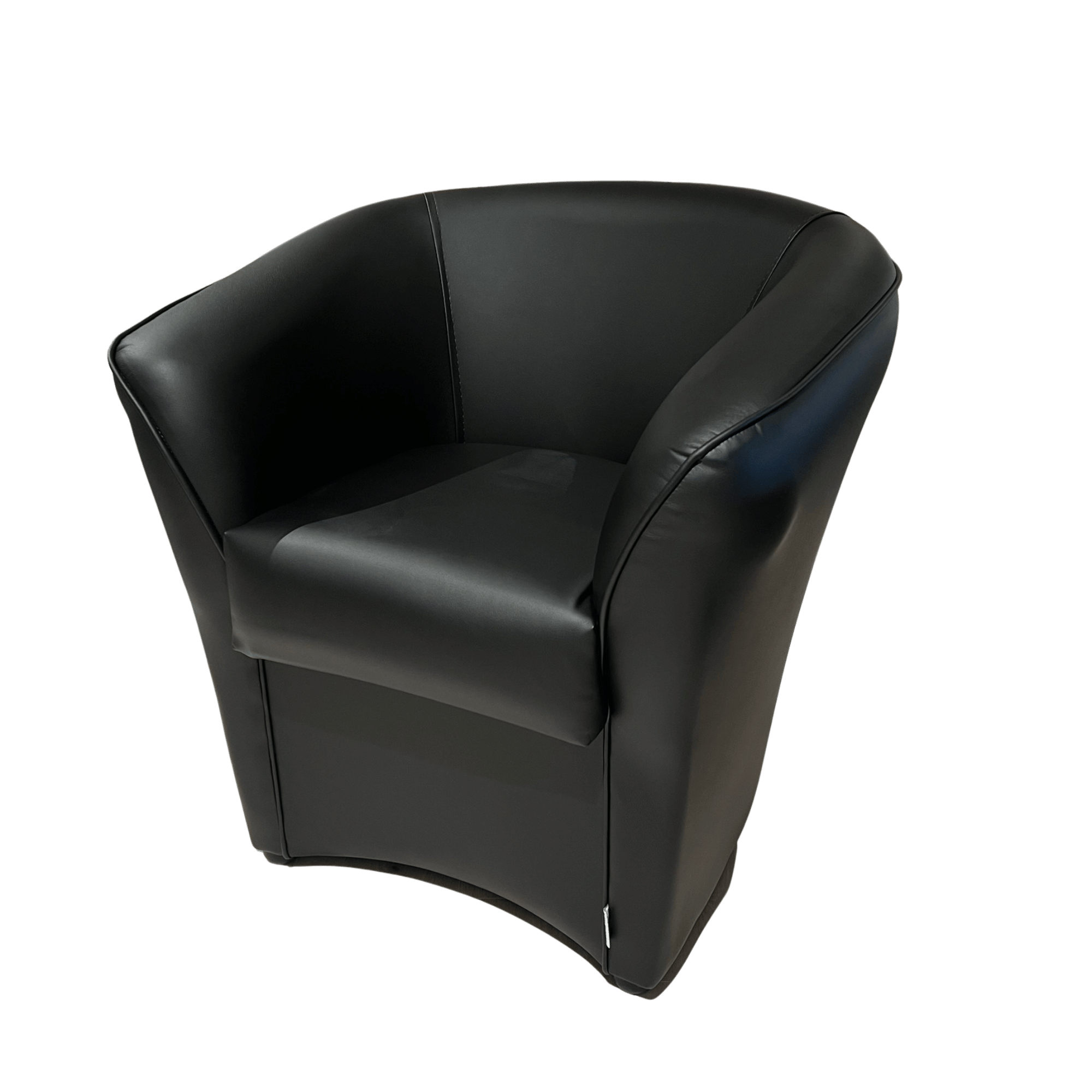 Clubzetel / Bijzetzetel leder - zwart