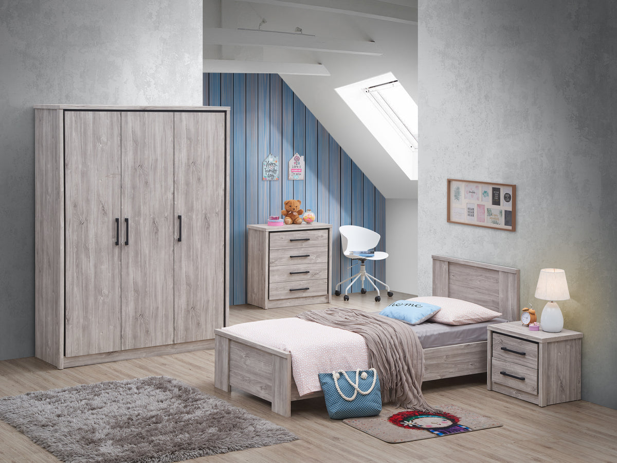 Andreas kleerkast – 150 cm – 3 deuren – gecombineerd in een interieur