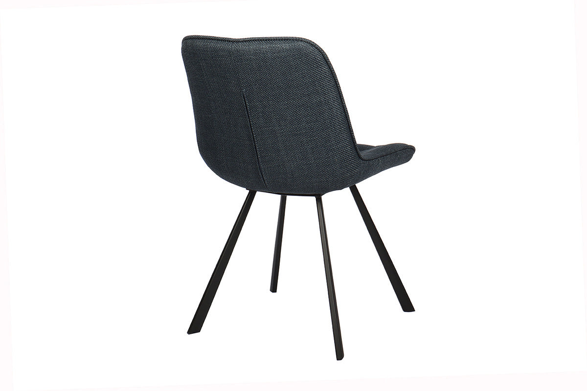 Stoel Ariba Stof Donkerblauw – aanzicht 5