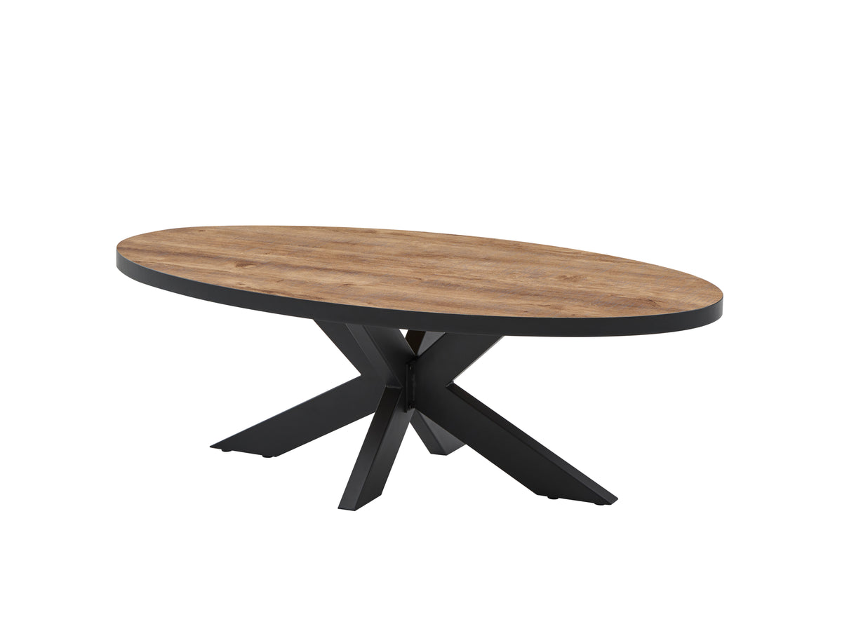 Bella salontafel ovaal – 130 cm – vooraanzicht