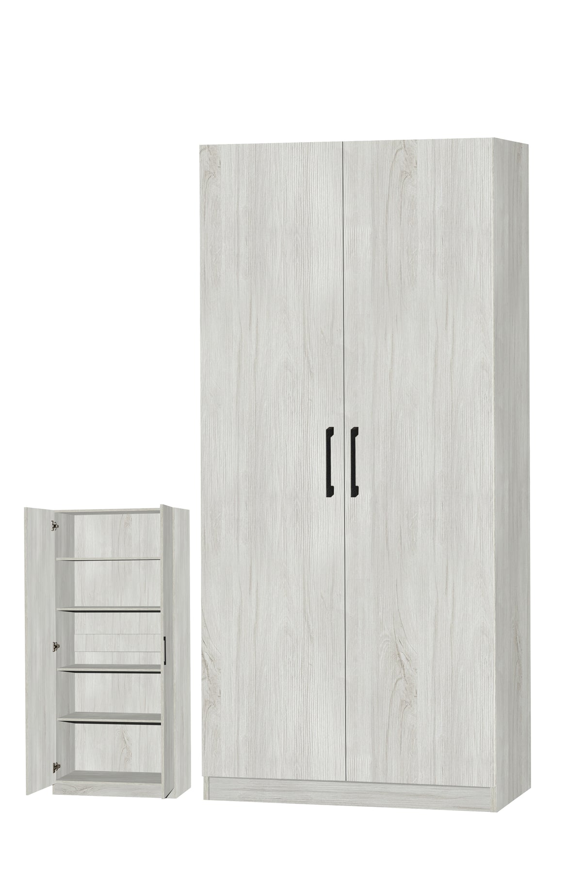 Bergkast white oak – 60 cm – 2 deuren – vooraanzicht