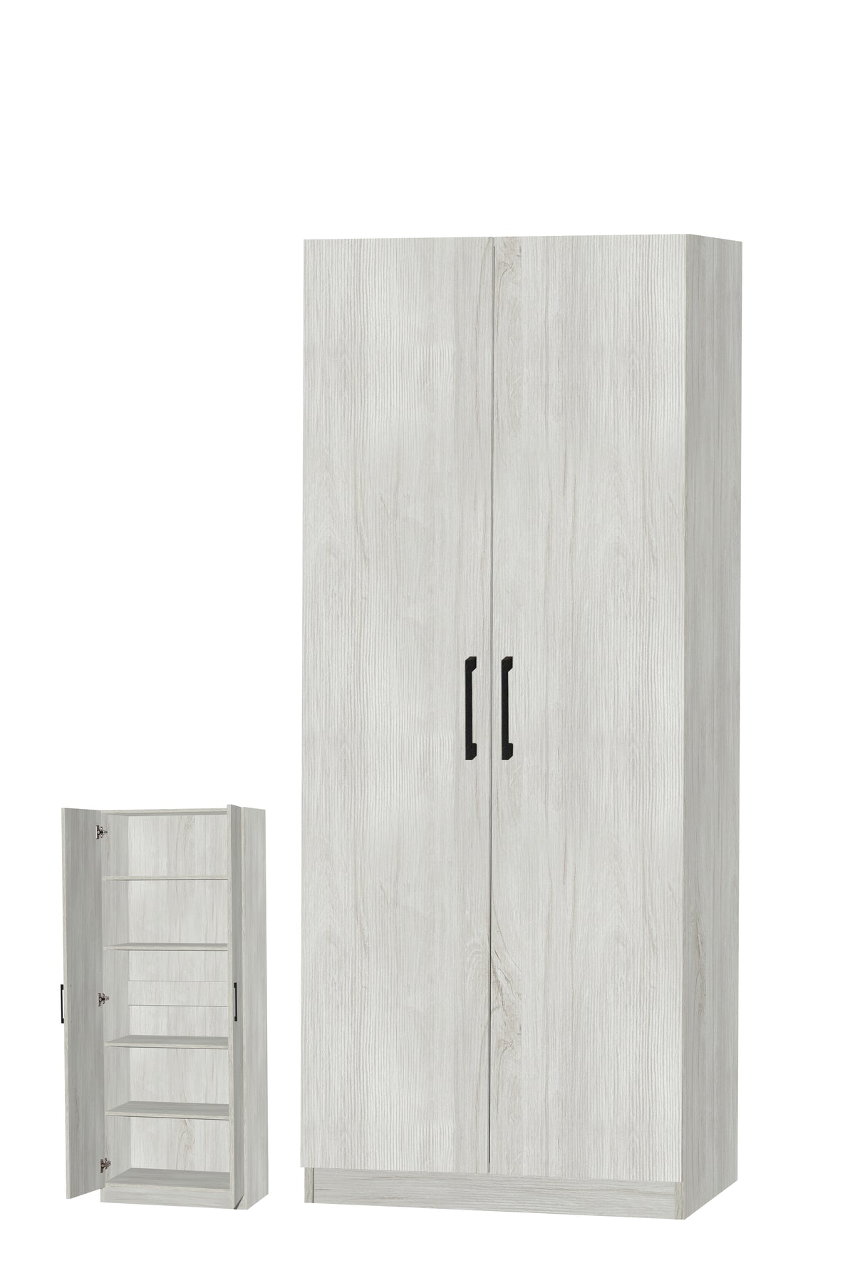 Bergkast white oak – 80 cm – 2 deuren – vooraanzicht