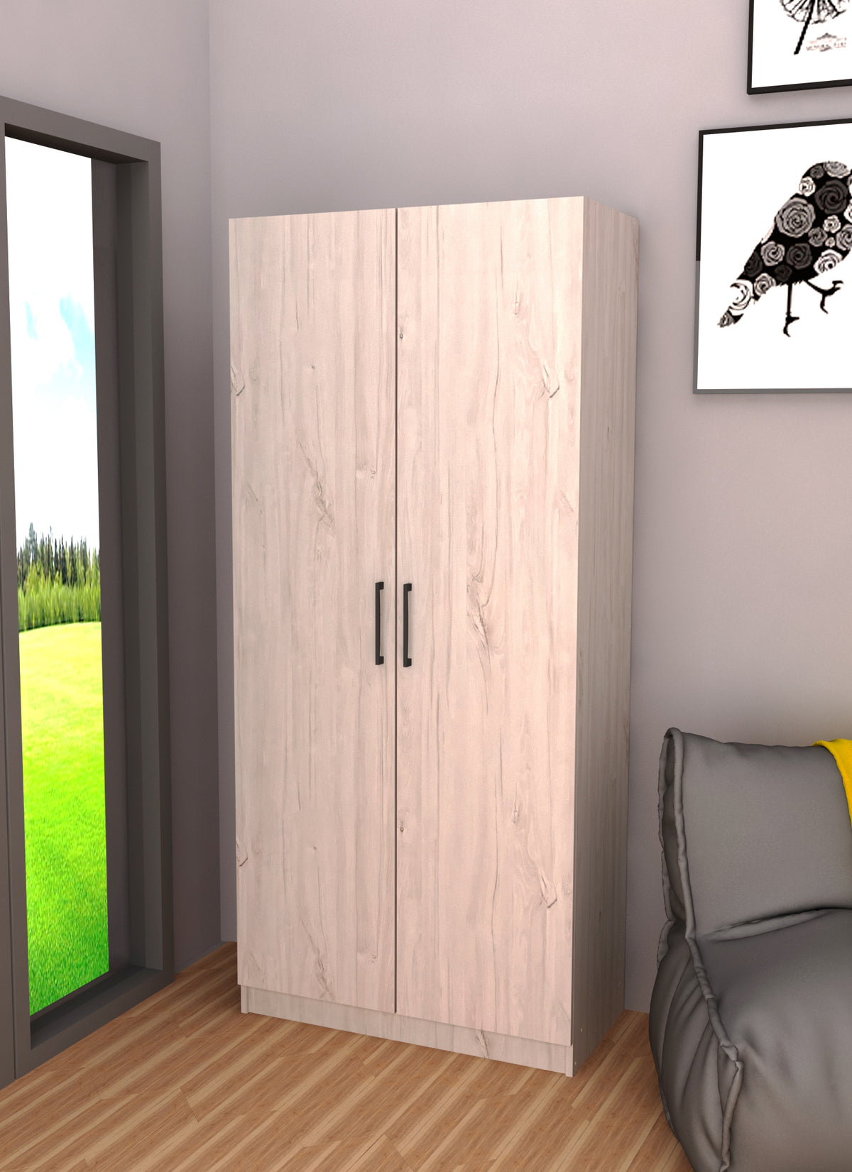 Bergkast white oak – 80 cm – 2 deuren – productaanzicht