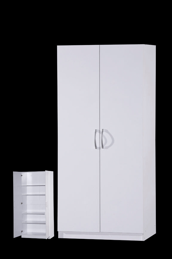 Bergkast wit – 80 cm – 2 deuren – vooraanzicht