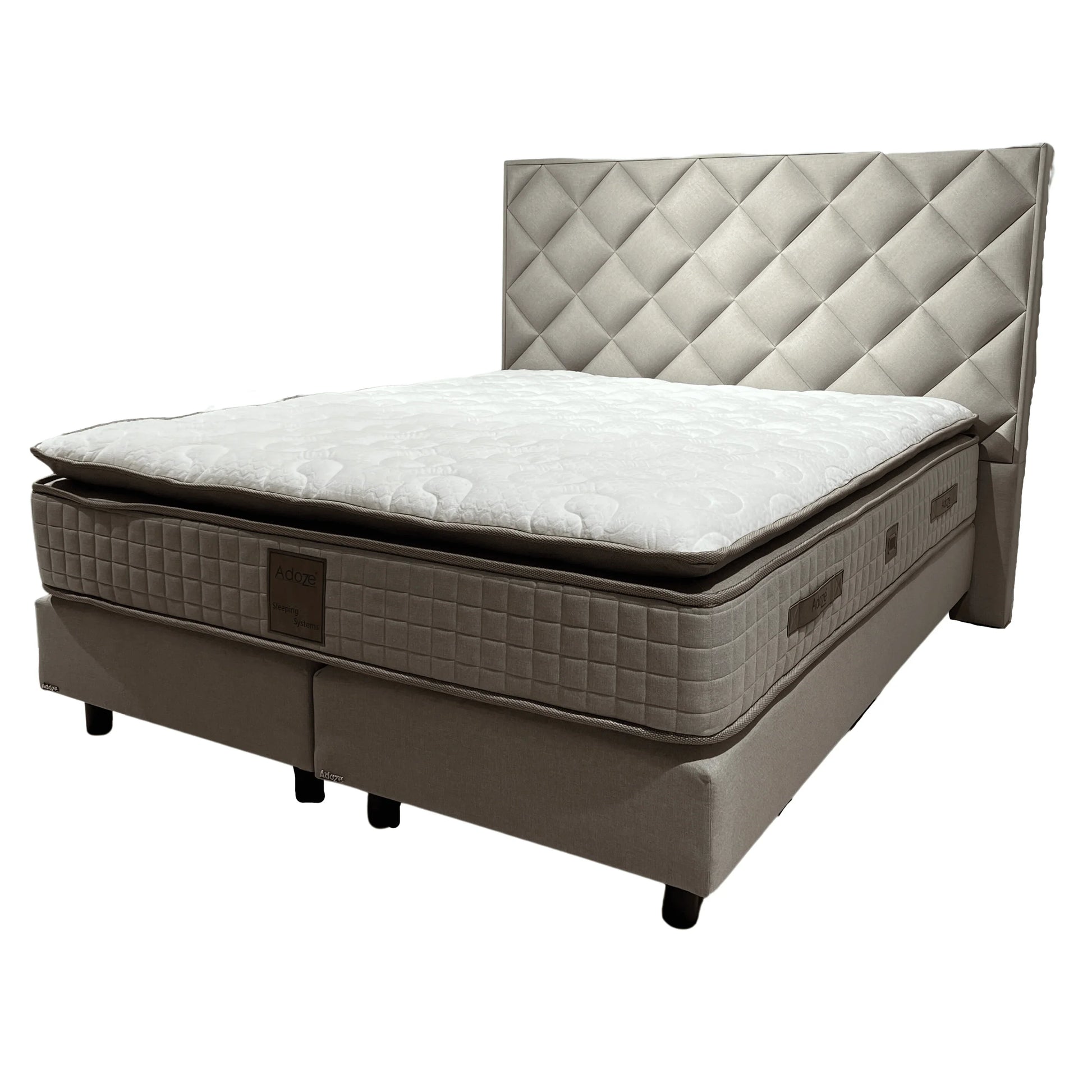 Boxspring platinum - beige stof - Boxspring - Meubelen Robbrecht