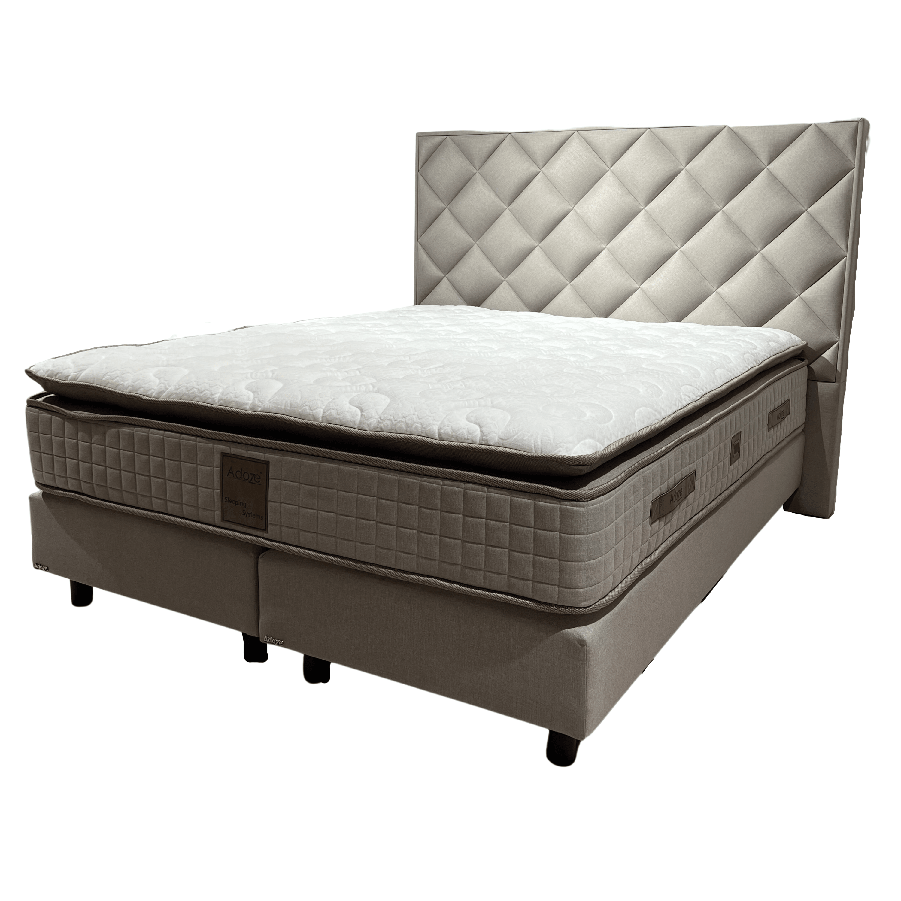Boxspring platinum - beige stof - Boxspring - Meubelen Robbrecht