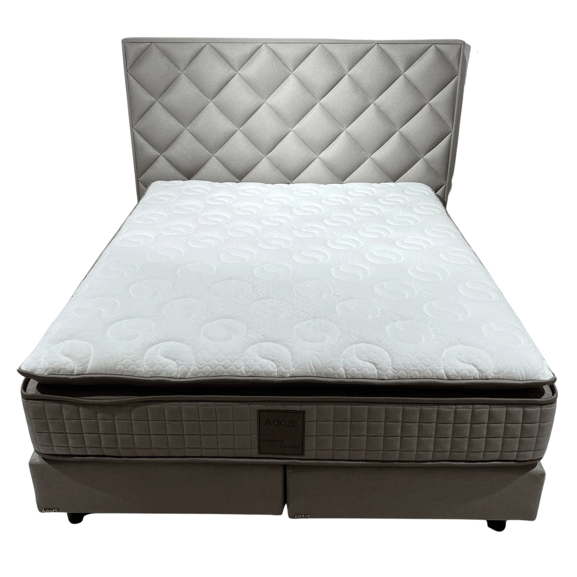 Boxspring platinum - beige stof - Boxspring - Meubelen Robbrecht