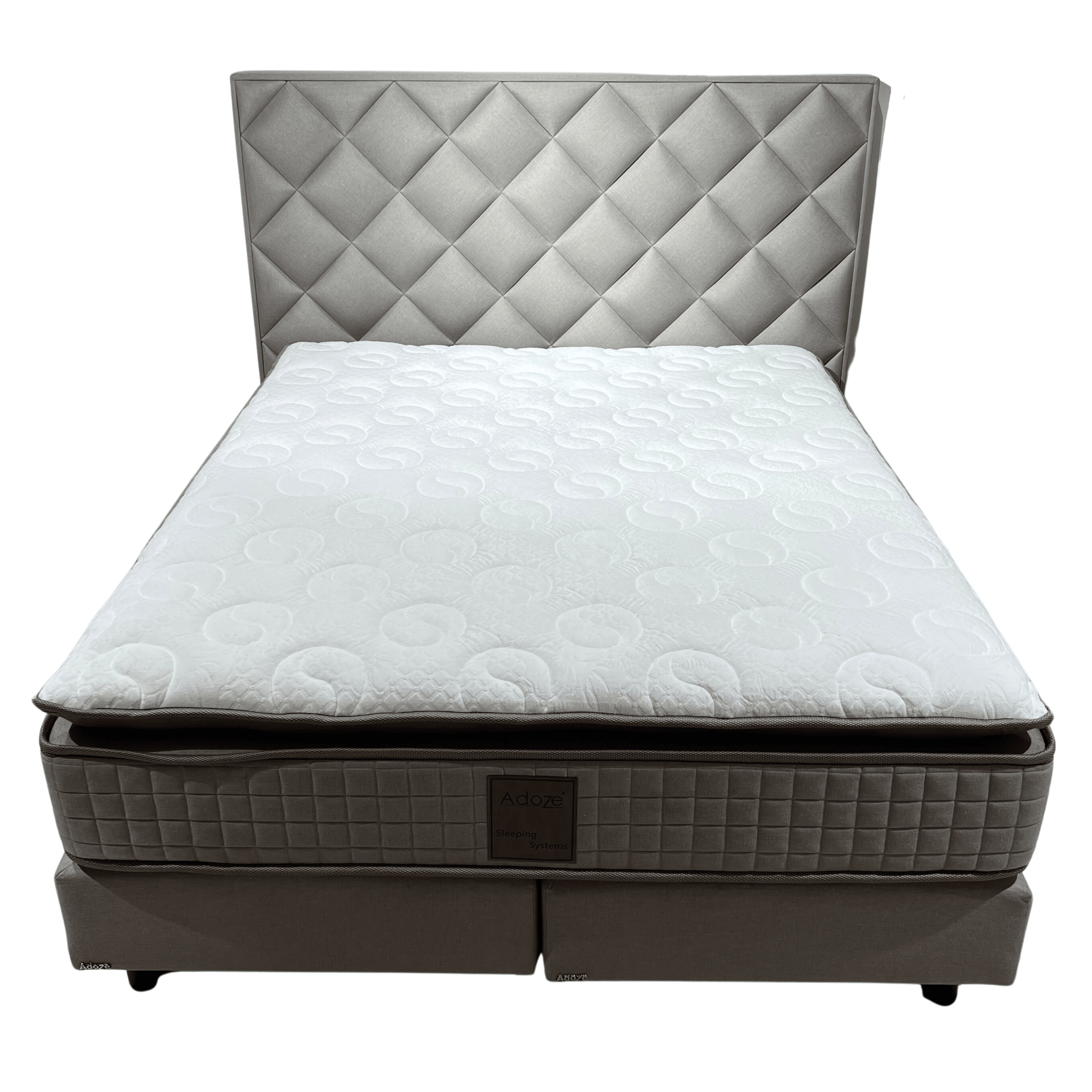 Boxspring platinum - beige stof - Boxspring - Meubelen Robbrecht