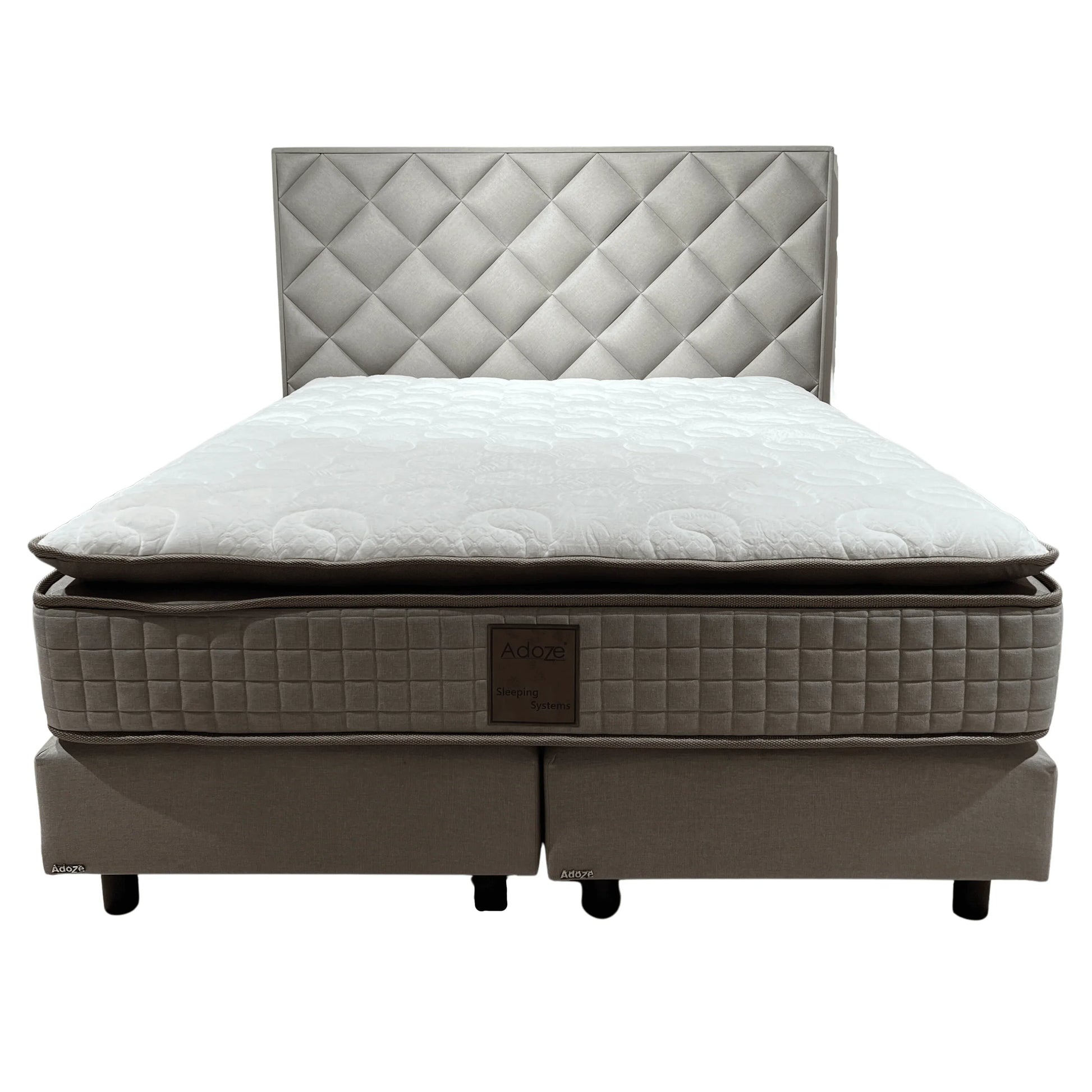 Boxspring platinum - beige stof - Boxspring - Meubelen Robbrecht