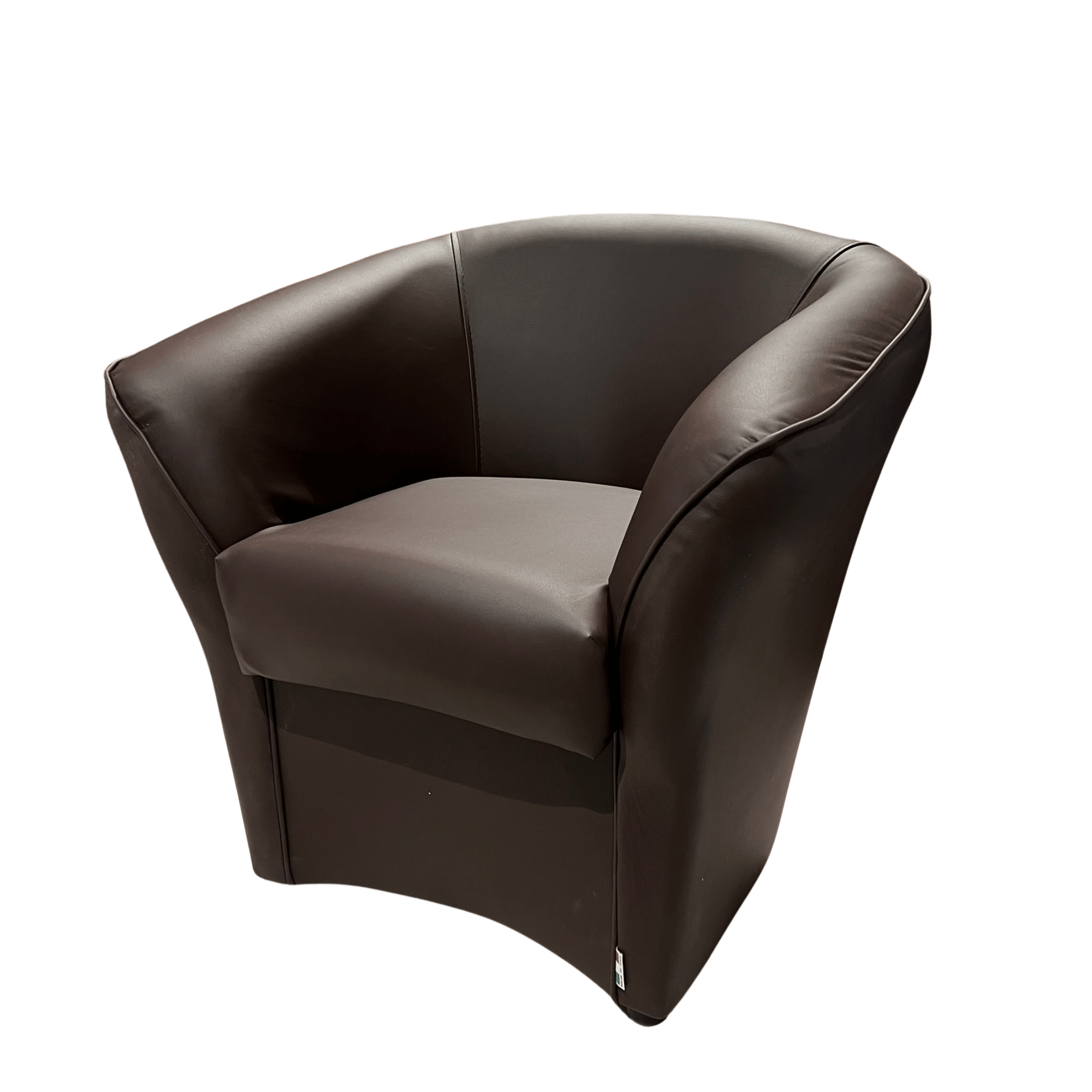 Clubzetel / Bijzetzetel leder - Chocolade