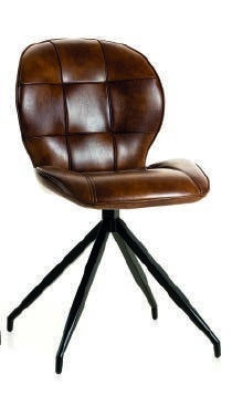 Eetkamerstoel ST1706 in PU Cognac