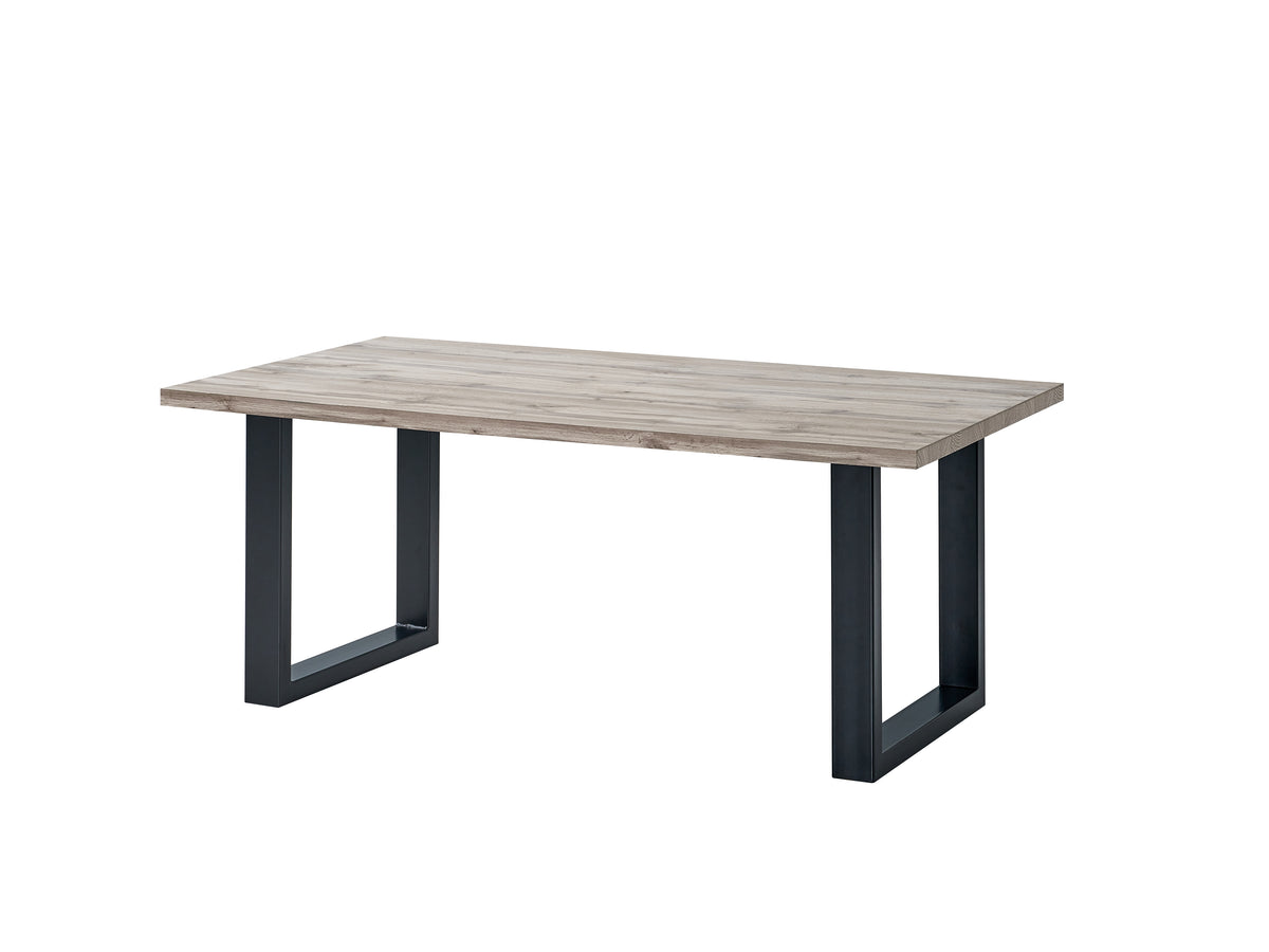 Elegance eettafel rechthoekig – 190 cm – X- of U-poot – vooraanzicht