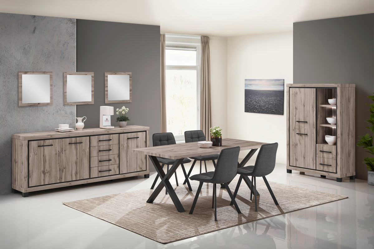 Elegance eettafel rechthoekig – 190 cm – X- of U-poot – gecombineerd in een interieur