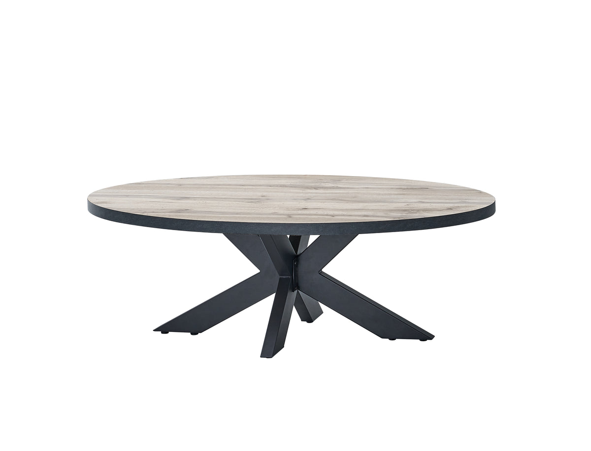 Elegance salontafel ovaal – 130 cm – vooraanzicht