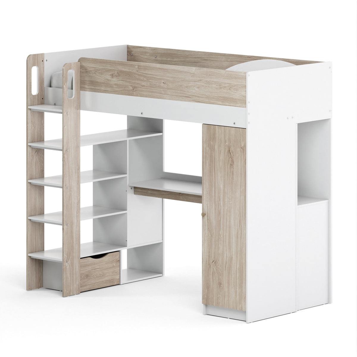 Eva hoogslaper met bureau – 90 x 200 cm – productaanzicht