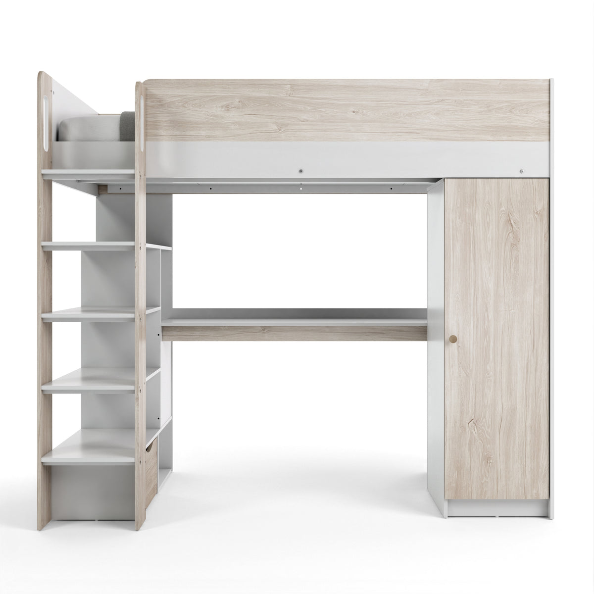 Eva hoogslaper met bureau – 90 x 200 cm – productaanzicht