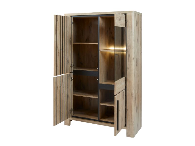 Geopende glaskast Santos 120 cm