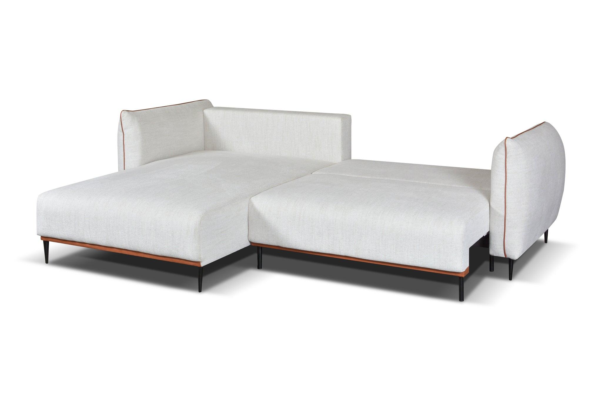 Hoeksalon met slaapfunctie Toscane - Extra brede longchair - Salon - Meubelen Robbrecht