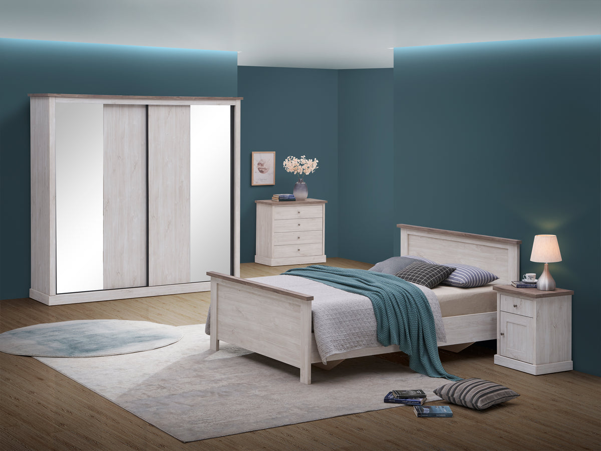 Johan kleerkast – 118 cm – 2 deuren – gecombineerd in een interieur