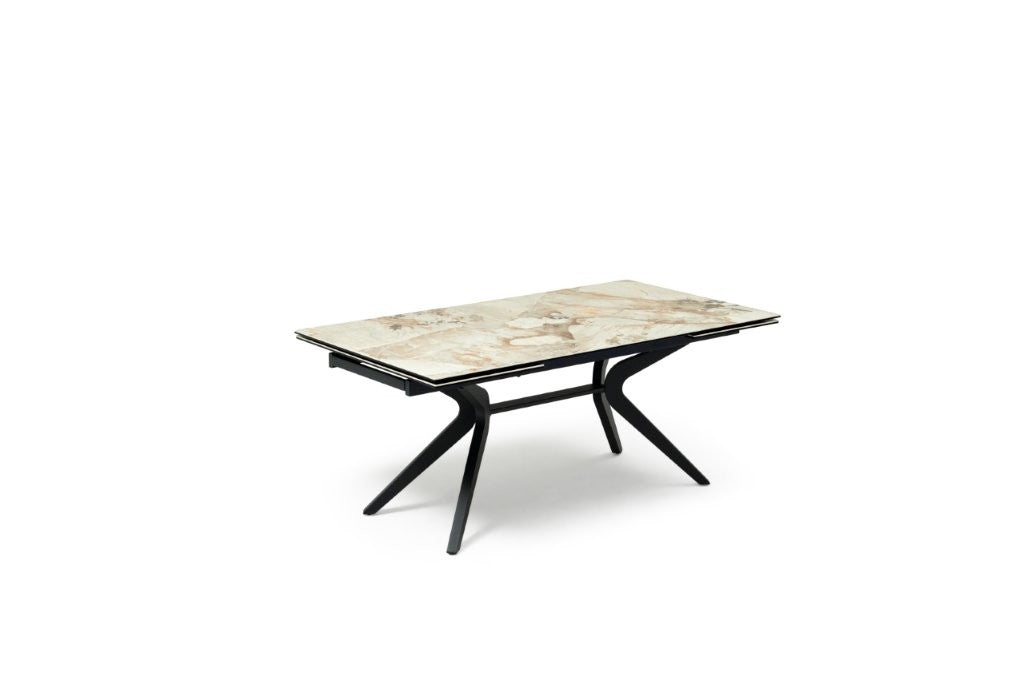 Rechthoekige eettafel Luxe 180 tot 280 cm in Coralia Brown