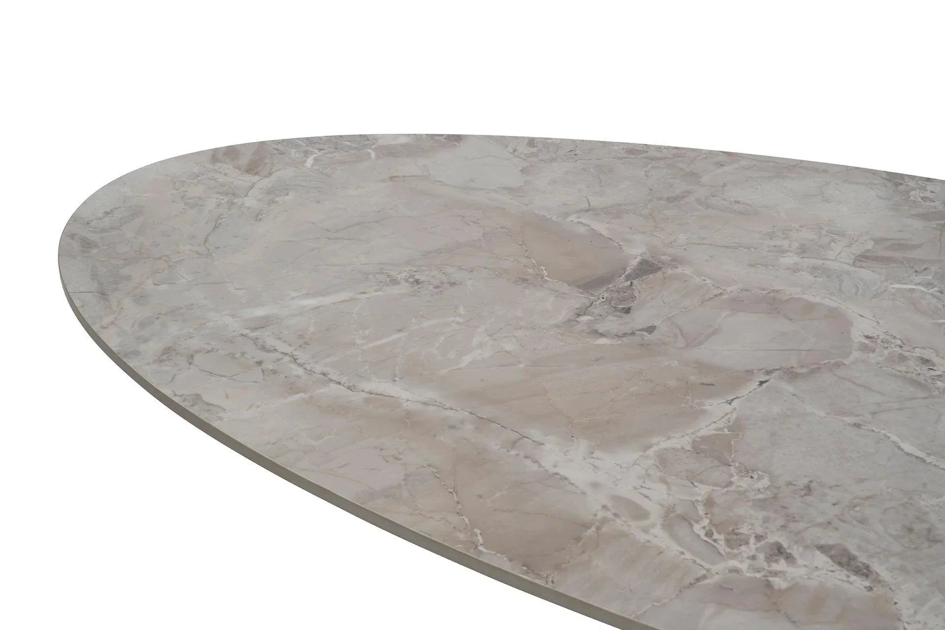 Keramische Tafel Ovaal - Grijs - Eettafel - Meubelen Robbrecht