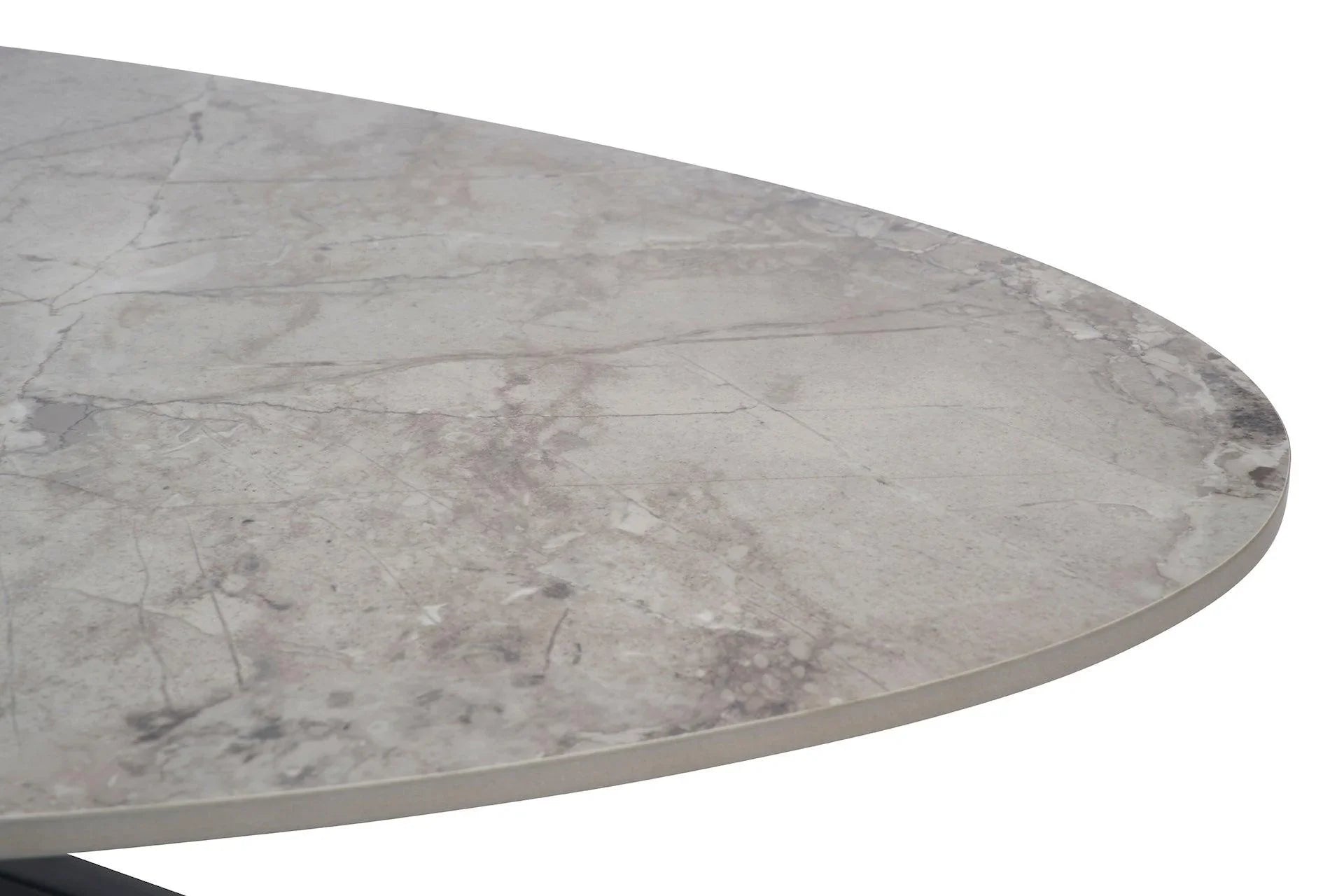 Keramische Tafel Ovaal - Grijs - Eettafel - Meubelen Robbrecht