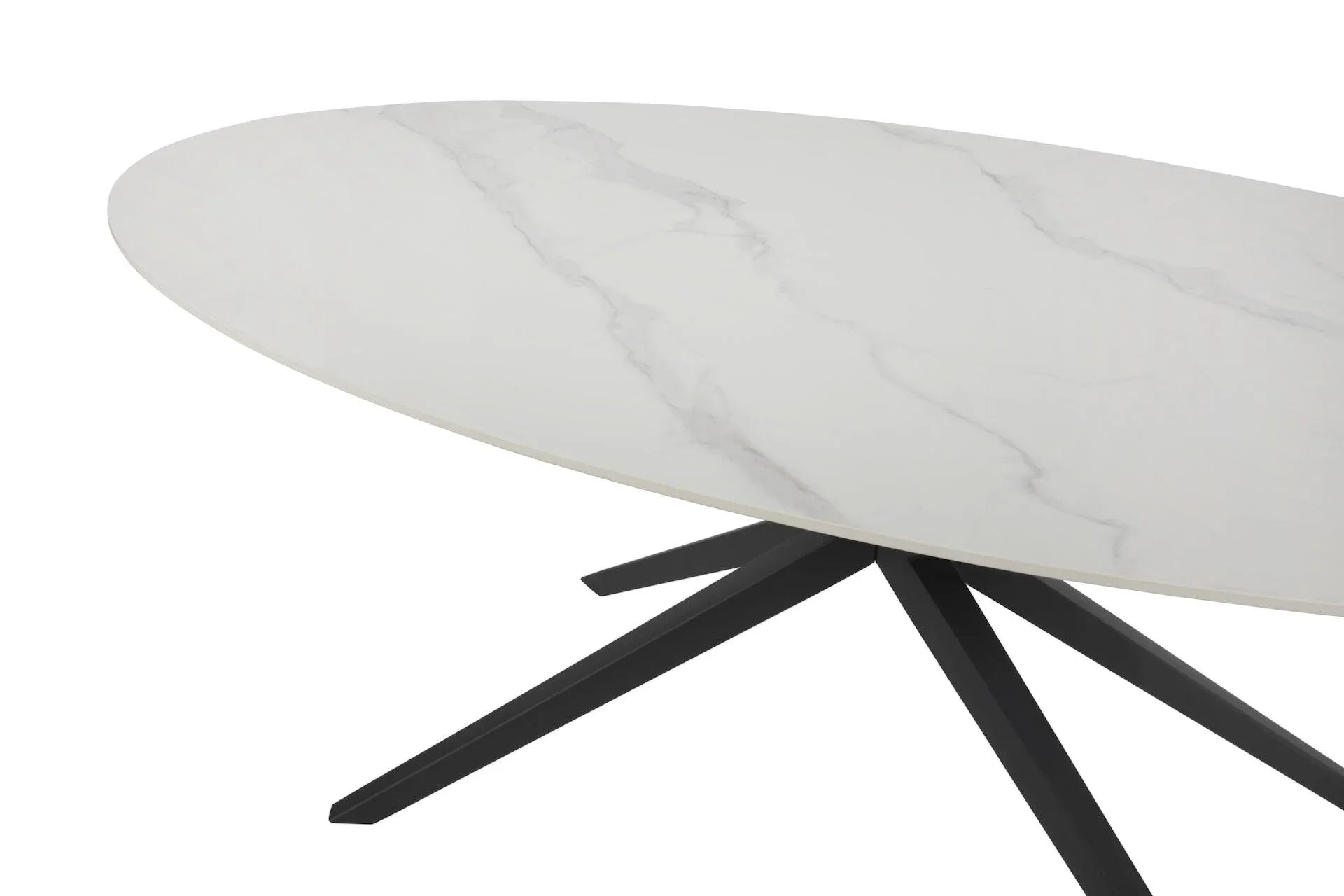 Keramische Tafel Ovaal - Wit - Eettafel - Meubelen Robbrecht