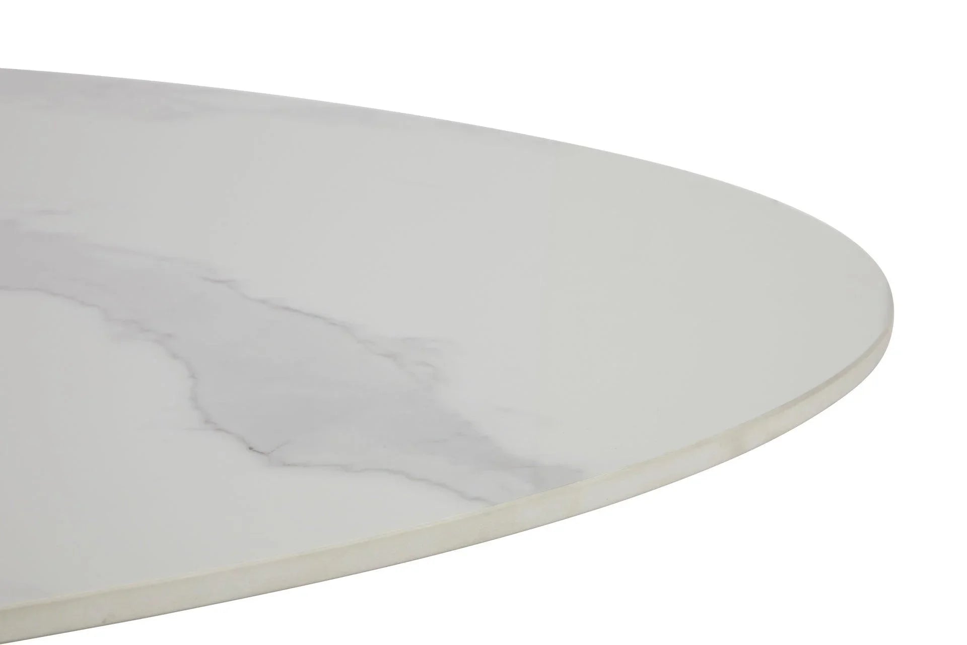 Keramische Tafel Ovaal - Wit - Eettafel - Meubelen Robbrecht